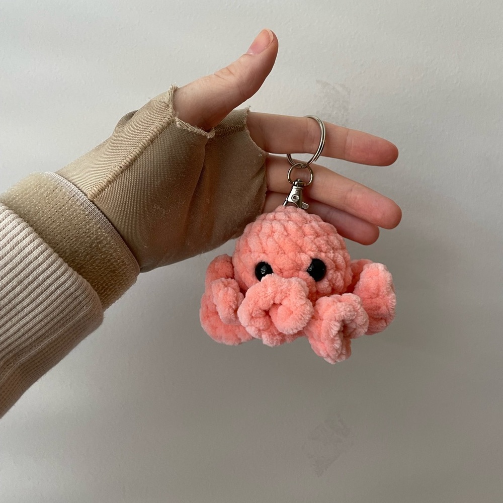 Crochet Octopus Keychain - Picture 2 of 5
